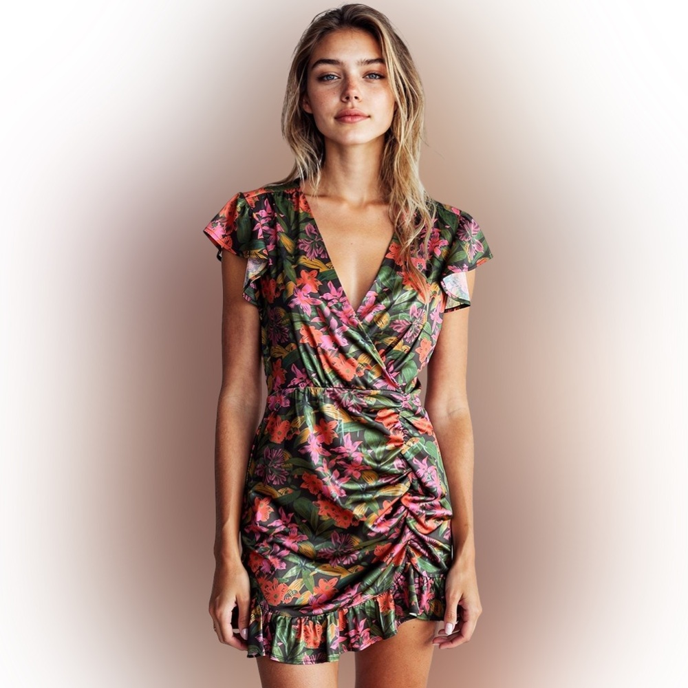 Floral roused Dress